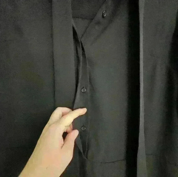 Romeo and Juliet Couture black xs shear shirt dress, Summer - Picture 4 of 13